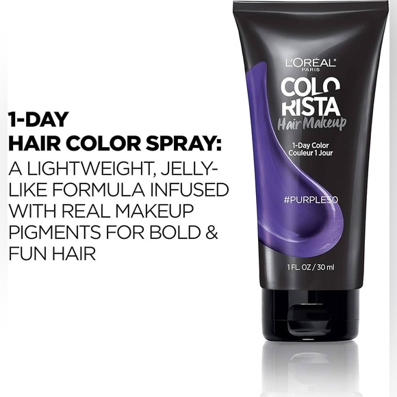 FREE w/ $10+ PURCHASE: L'Oreal Paris Hair Makeup Temporary 1-Day Hair Color - Picture 2 of 11
